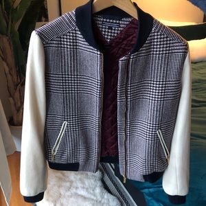 Absolutely stunning wool varsity jacket made of fine Italian fabric